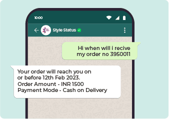 Send Delivery Updates using WhatsApp Business API