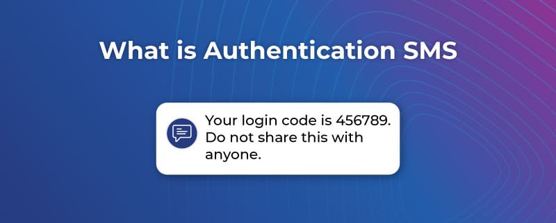 Image highlighting an example that explains what is Authentication SMS